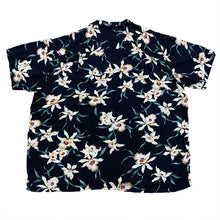 Load image into Gallery viewer, Paradise Found Floral Star Orchid Rayon Hawaiian Shirt XXL

