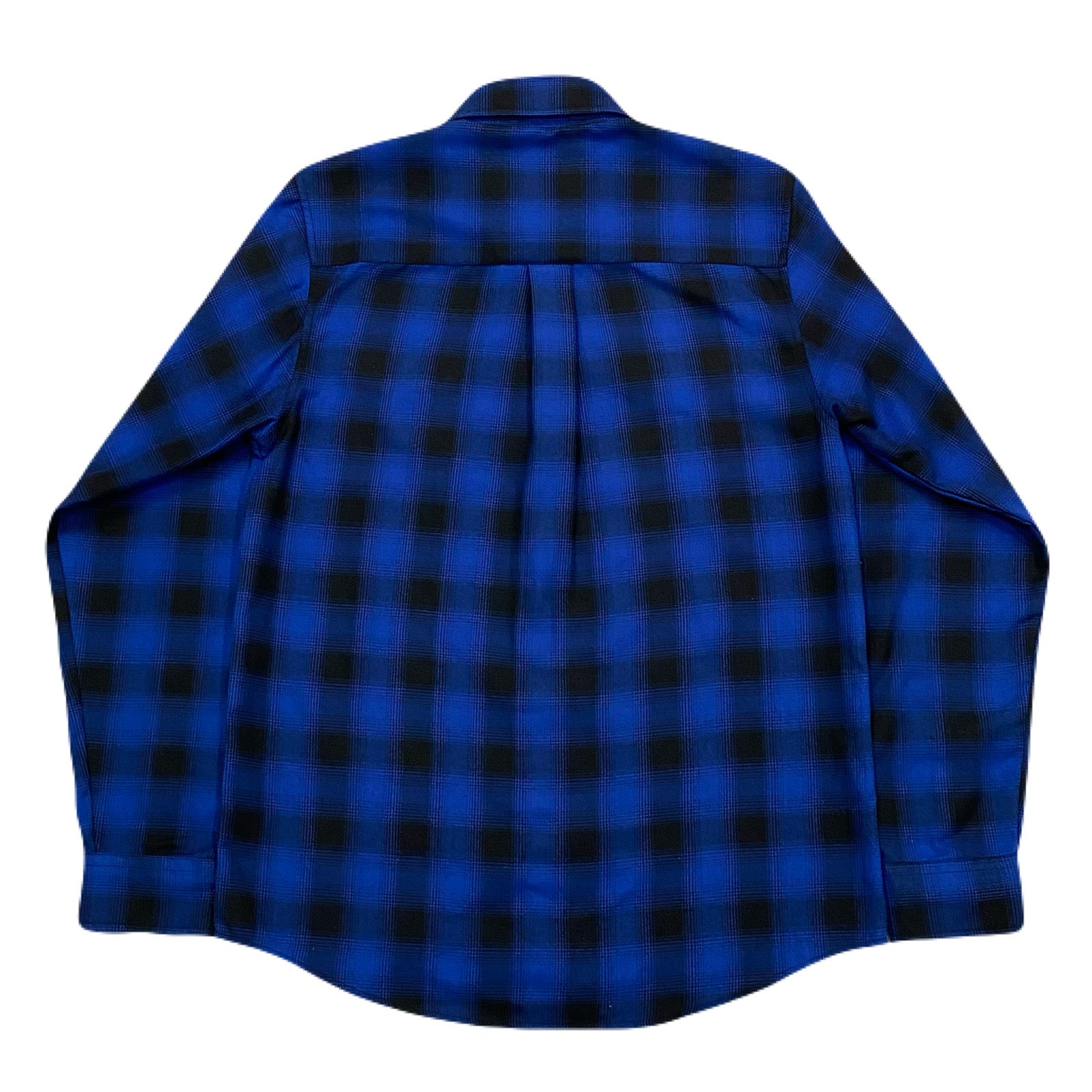 Dixxon Flannel The Circle Pit Heavy Metal Blue Plaid Snap Button Shirt Men’s Small