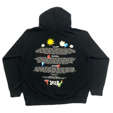 Load image into Gallery viewer, Coachella 2023 Bad Bunny Desert Lineup Double Sided Puffy Print Hoodie Medium
