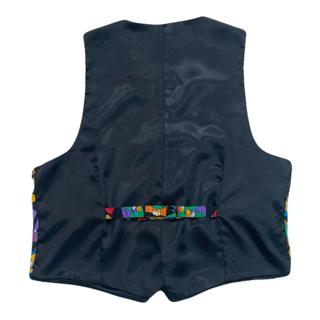 Vintage 1993 Looney Tunes Mania All Over Print Silk Vest Adult L/XL