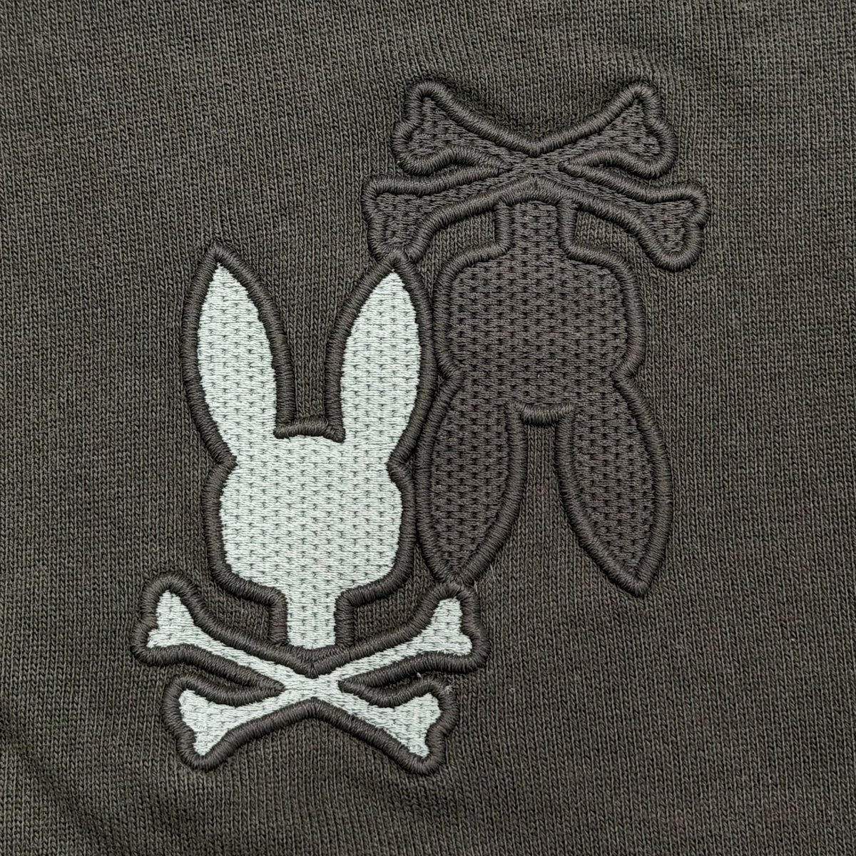 Psycho Bunny Wordmark Peached Terry Crew Gray Sweatshirt Men’s Large