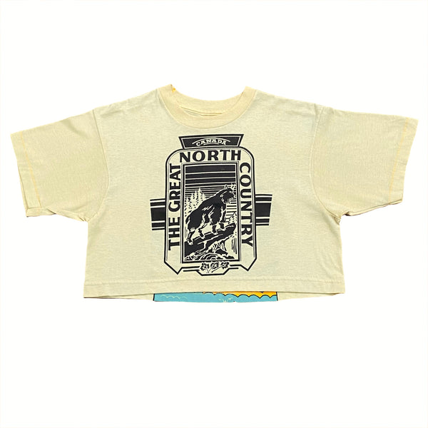 Vintage 80’s Vancouver, BC, Canada Souvenir Crop Top Shirt Women’s Medium