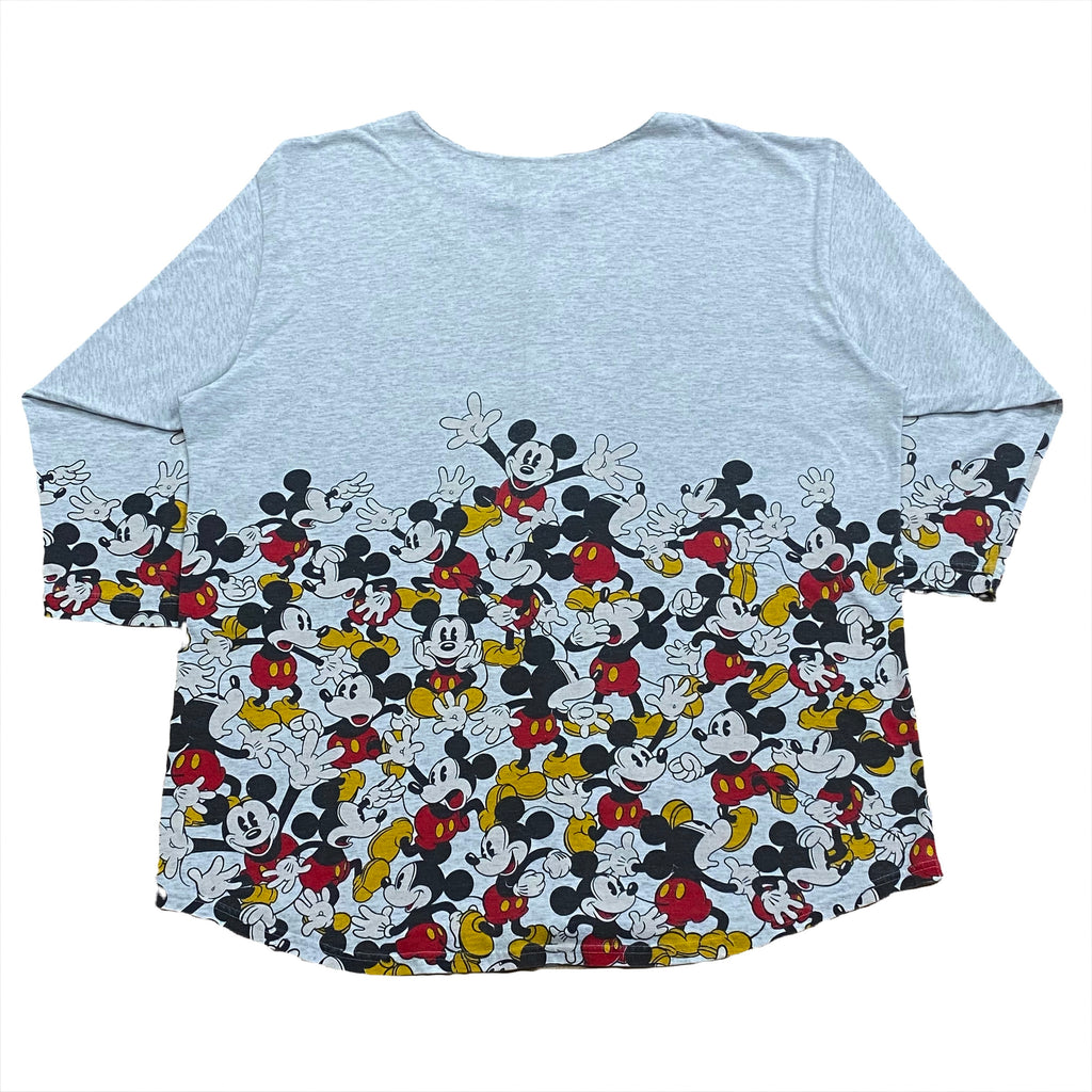 Vintage 90’s Mickey & Co Mickey Mouse All Over Print Baseball Shirt Adult Medium