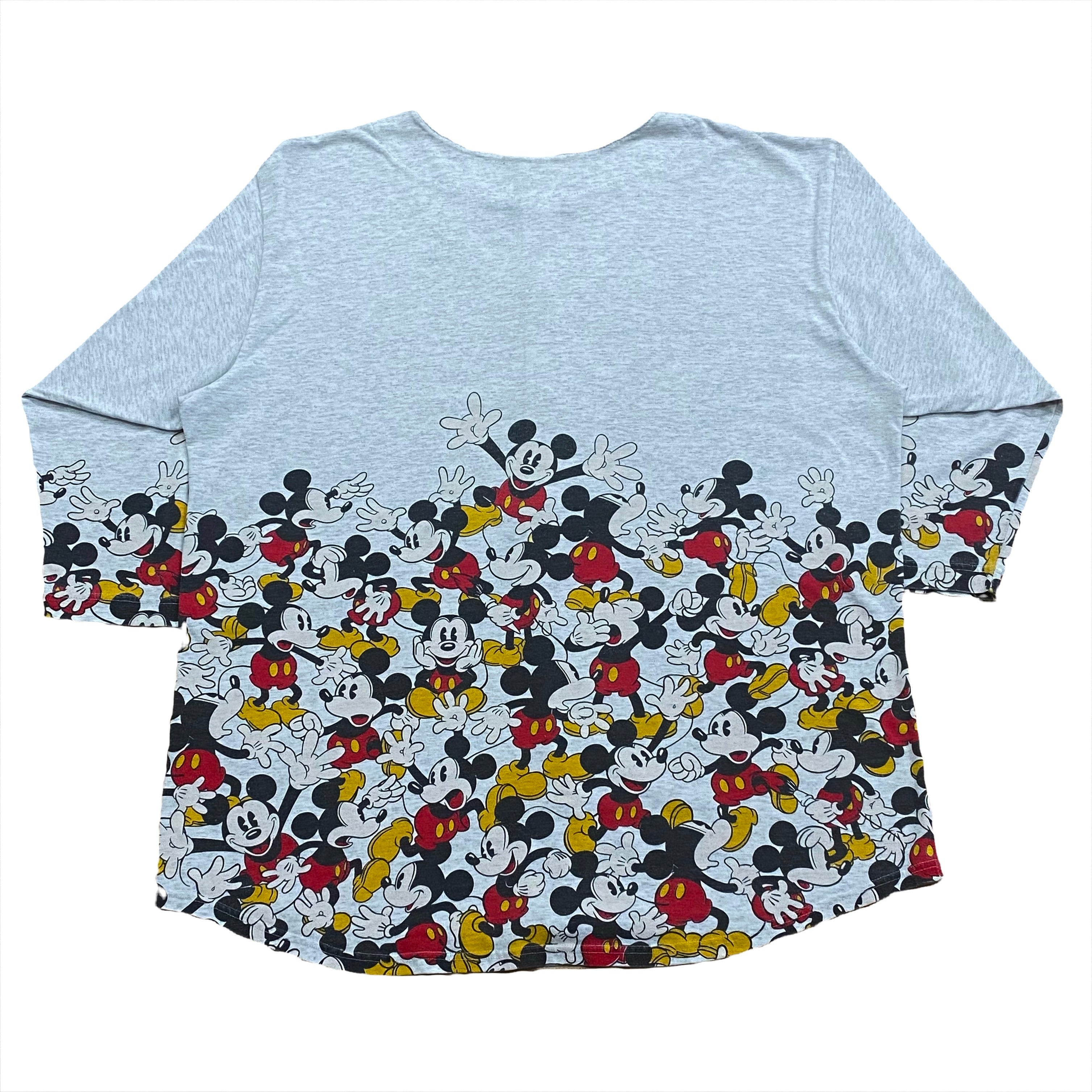 Vintage 90’s Mickey & Co Mickey Mouse All Over Print Baseball Shirt Adult Medium