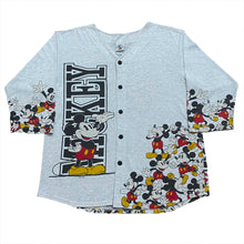 Load image into Gallery viewer, Vintage 90’s Mickey &amp; Co Mickey Mouse All Over Print Button Up Raglan Shirt Medium
