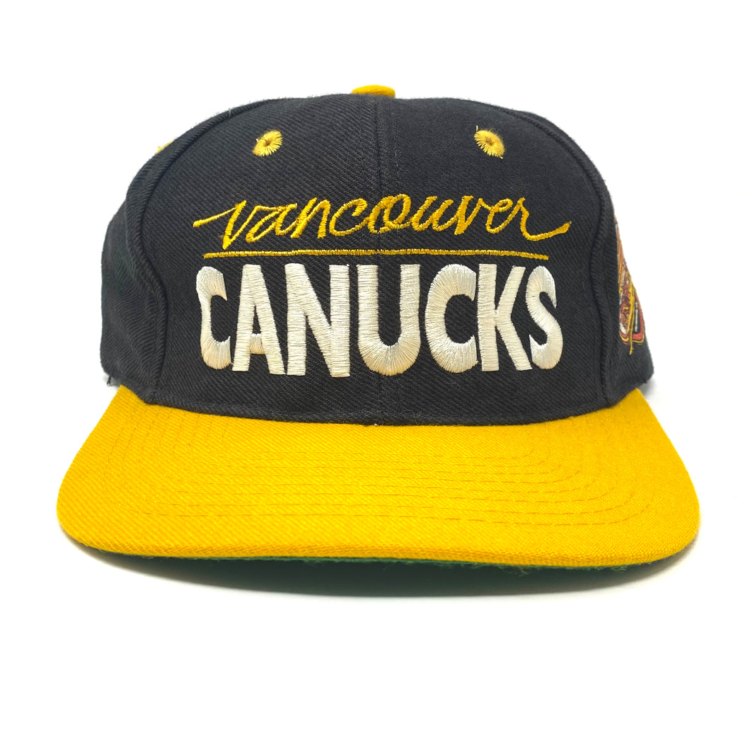 Vintage 90’s NHL Vancouver Canucks The Game Script Snapback Hat