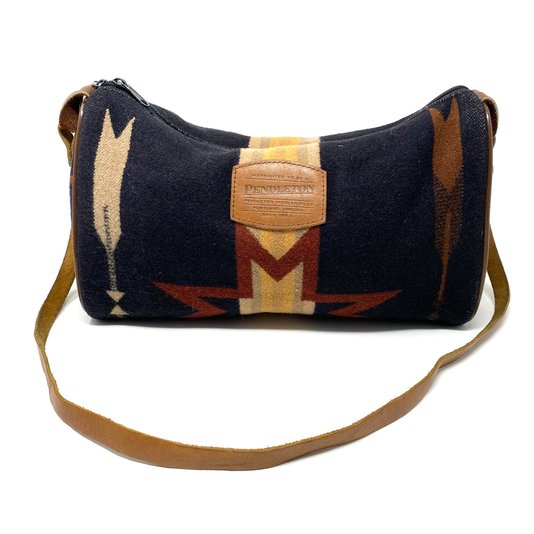 Vintage Pendleton Wool Aztec Lined Crossbody Bag Purse