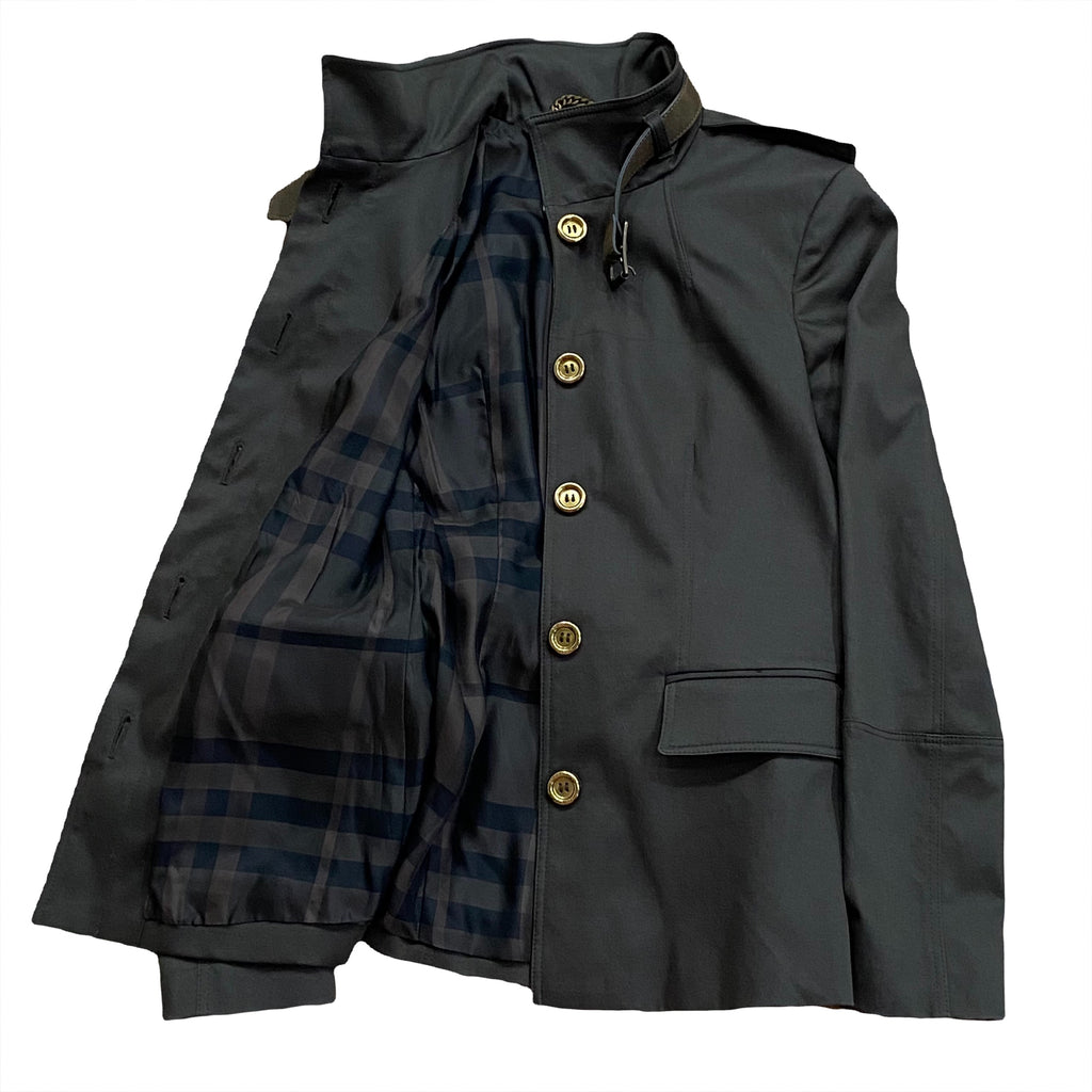 Burberry London Army Green Belted Military Jacket Women’s Size 2