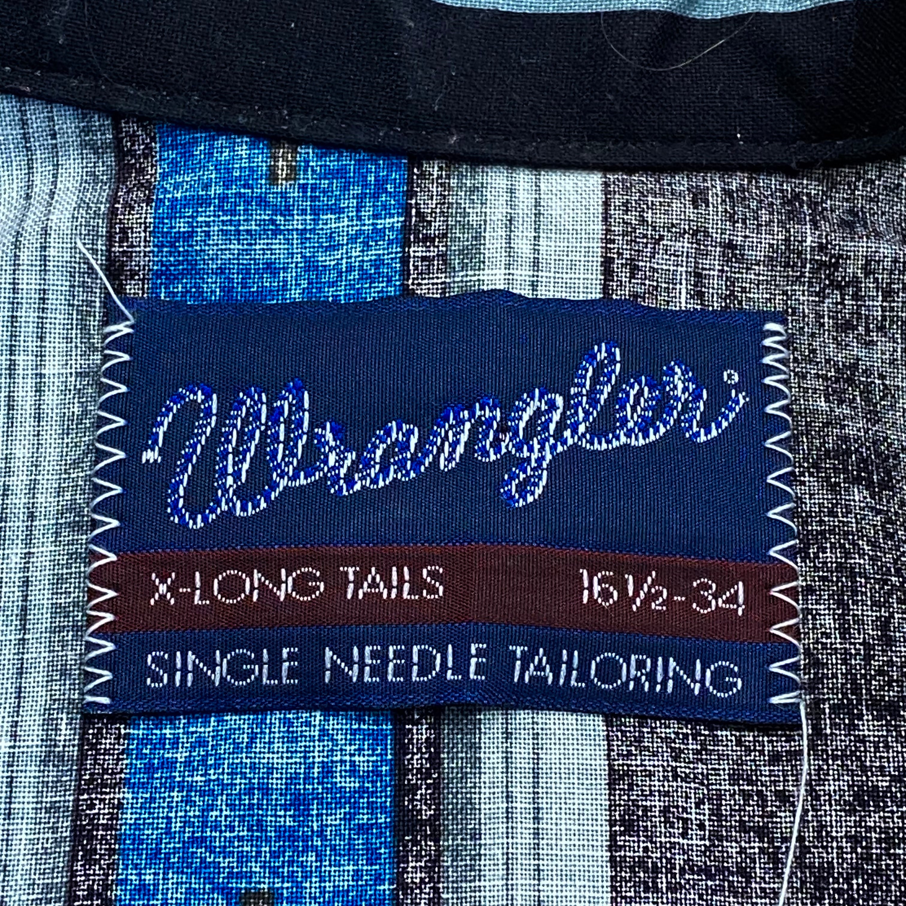 Vintage Wrangler X-Long Tails Aztec Western Pearl Snap Long Sleeve Shirt 16.5-34 (Like New)