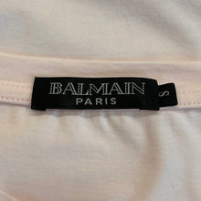 Load image into Gallery viewer, Balmain Paris Pink Crewneck Medallion Button T-Shirt Women’s Small
