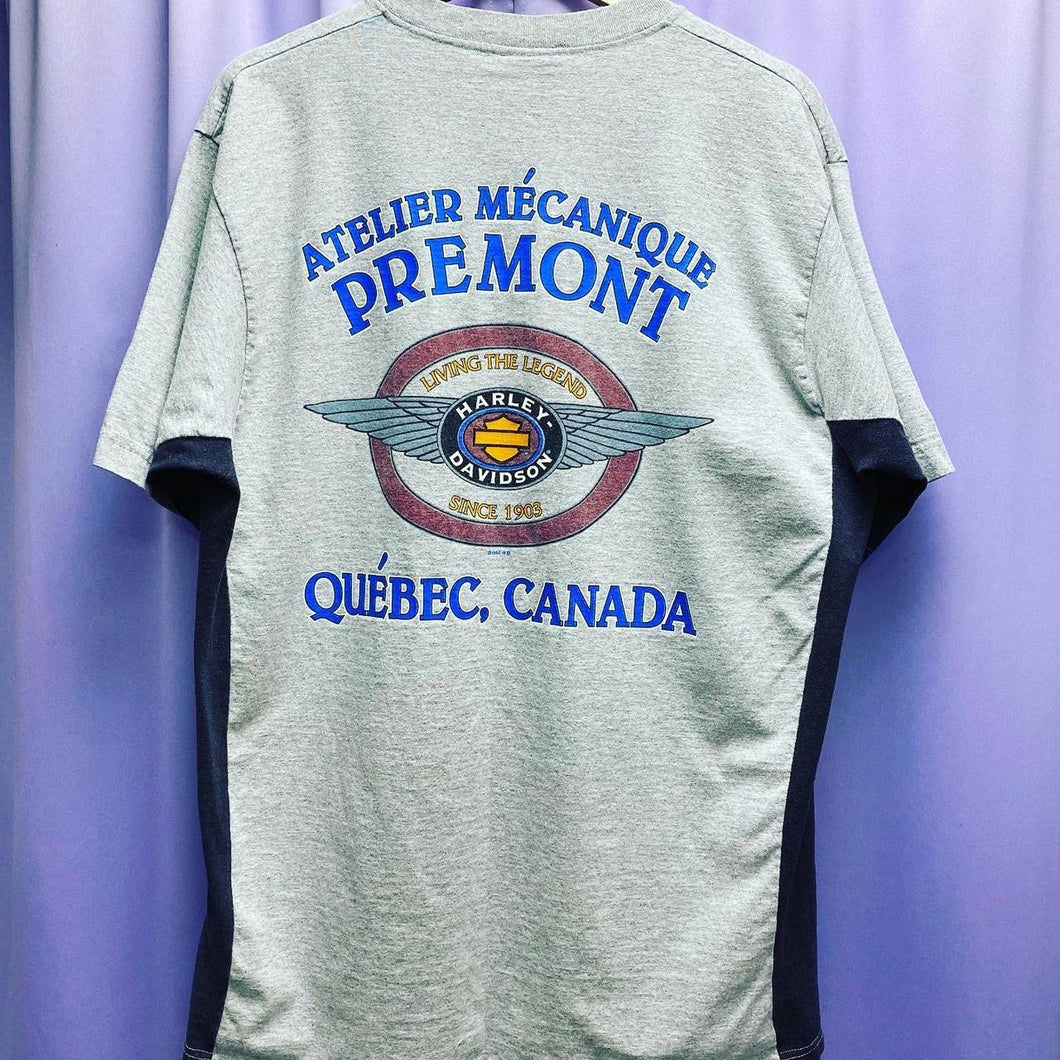 Vintage 1998 Harley Davidson Quebec, Canada T-Shirt XL