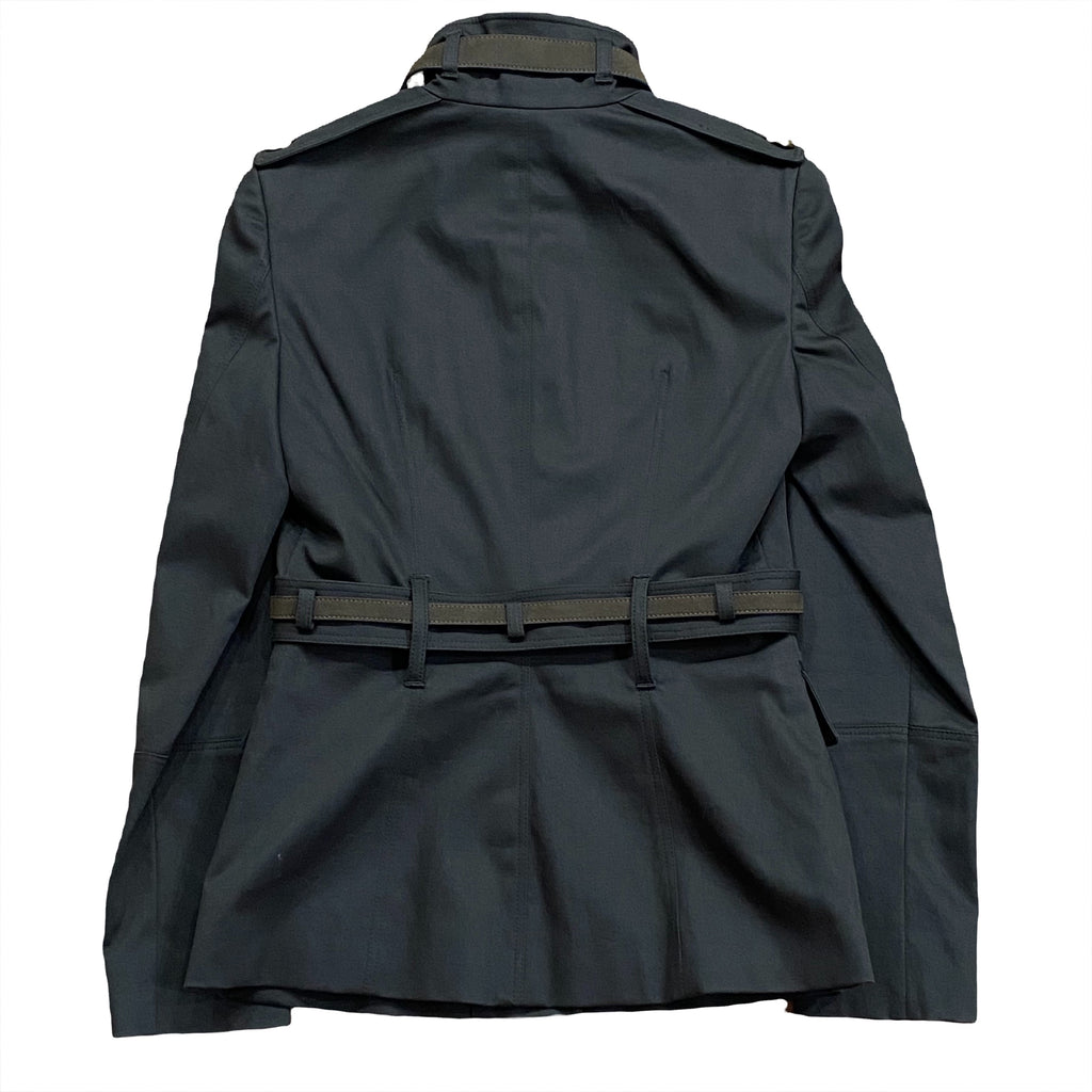 Burberry London Army Green Belted Military Jacket Women’s Size 2