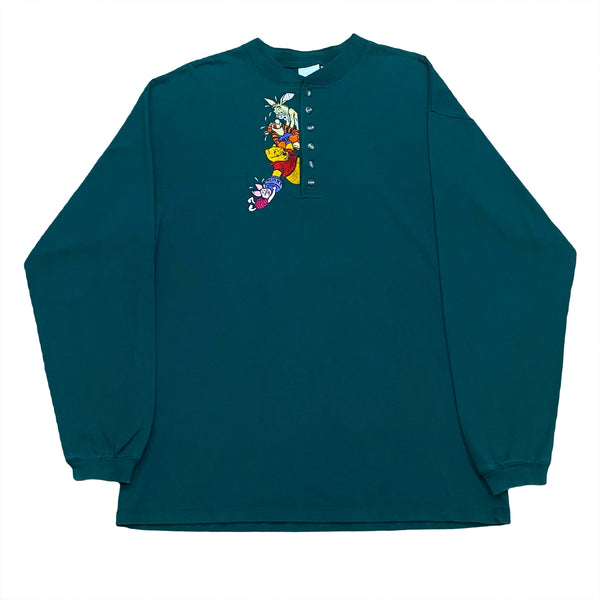 Vintage 90’s The Disney Store Winnie The Pooh & Friends Henley Shirt Large