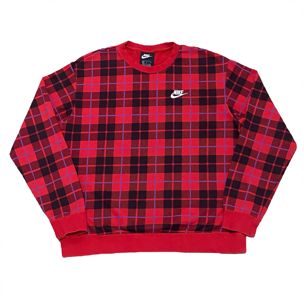 Nike Plaid Crew Sweatshirt Women’s Medium
