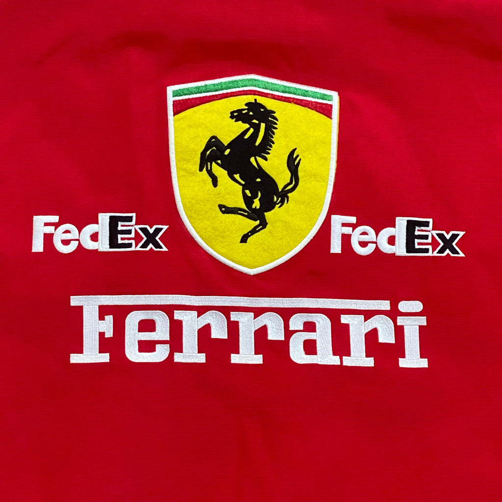 Vintage 1996 Ferrari Nice Man Sports Quilted Lined Shell Racing Jacket XXL