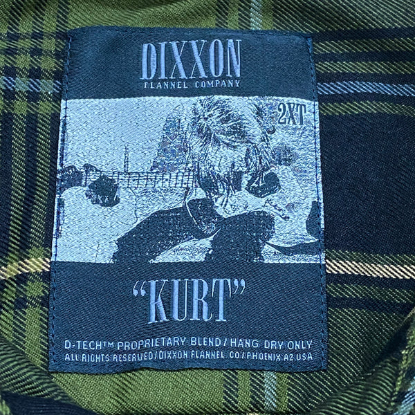 Dixxon Flannel Kurt Cobain Nirvana Negative Creep Long Sleeve Button Up Shirt 2XT