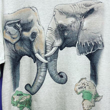 Load image into Gallery viewer, Vintage 1992 Elephants Wrap Around Single Sticth T-Shirt Mens Large
