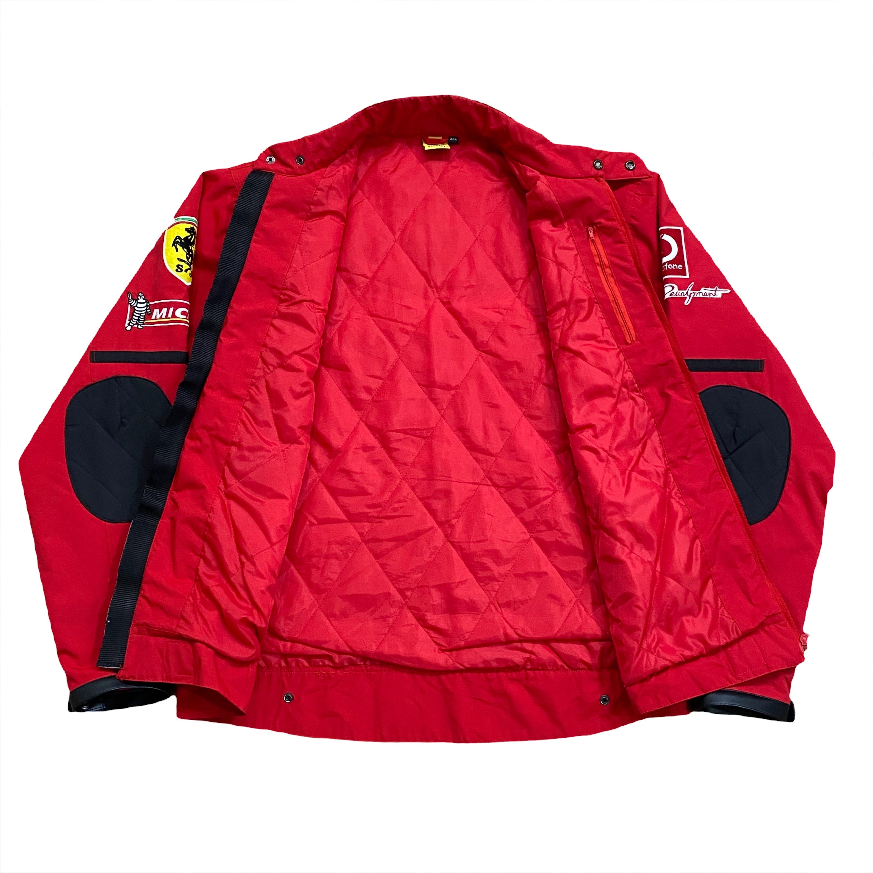 Vintage 1996 Ferrari Nice Man Sports Quilted Lined Shell Racing Jacket XXL