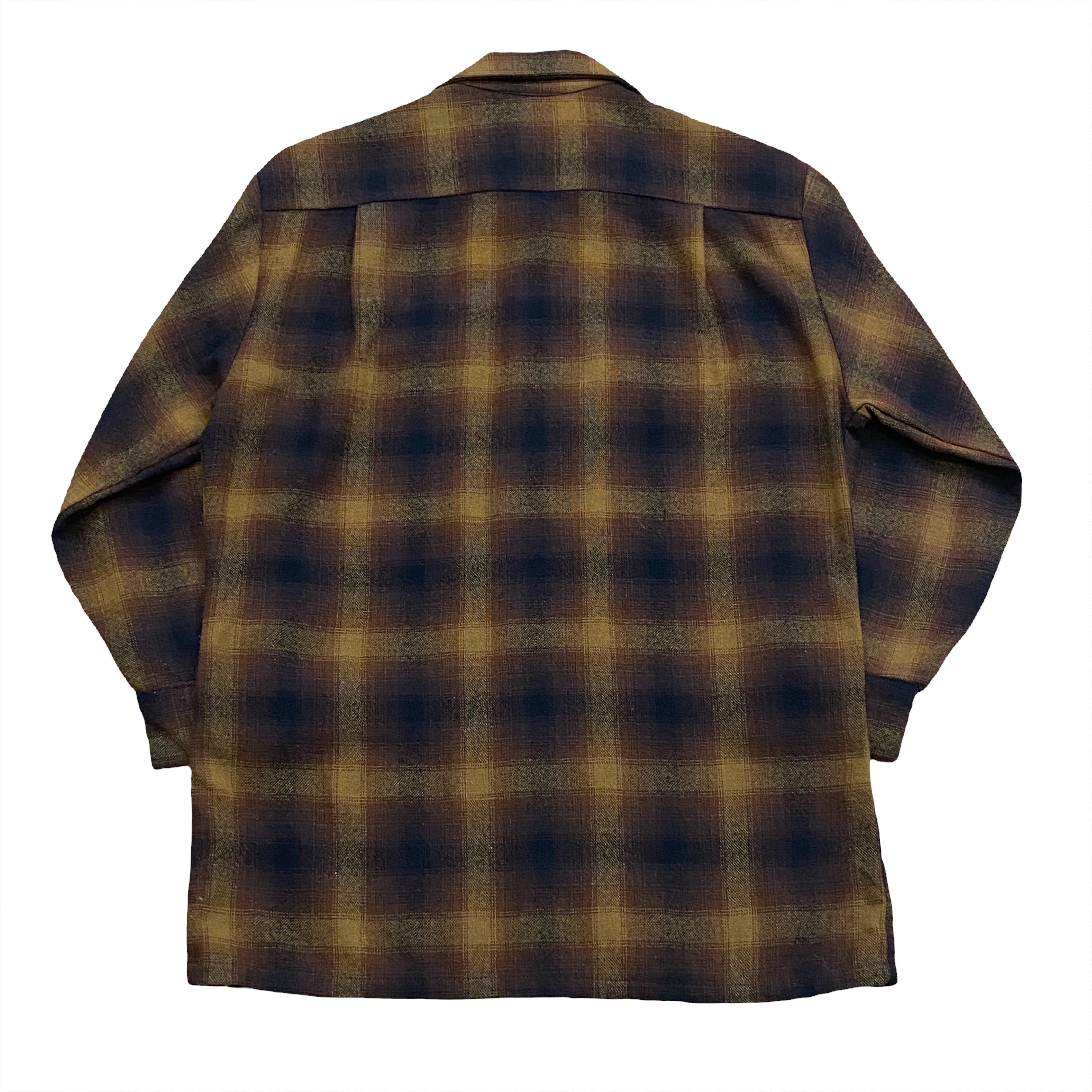 Vintage Sportsman Cal-Made Plaid Wool Loop Collar Shirt Men’s Small
