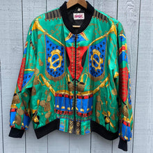 Load image into Gallery viewer, Vintage 80’s Pizazz Satin Jacket Women’s Large
