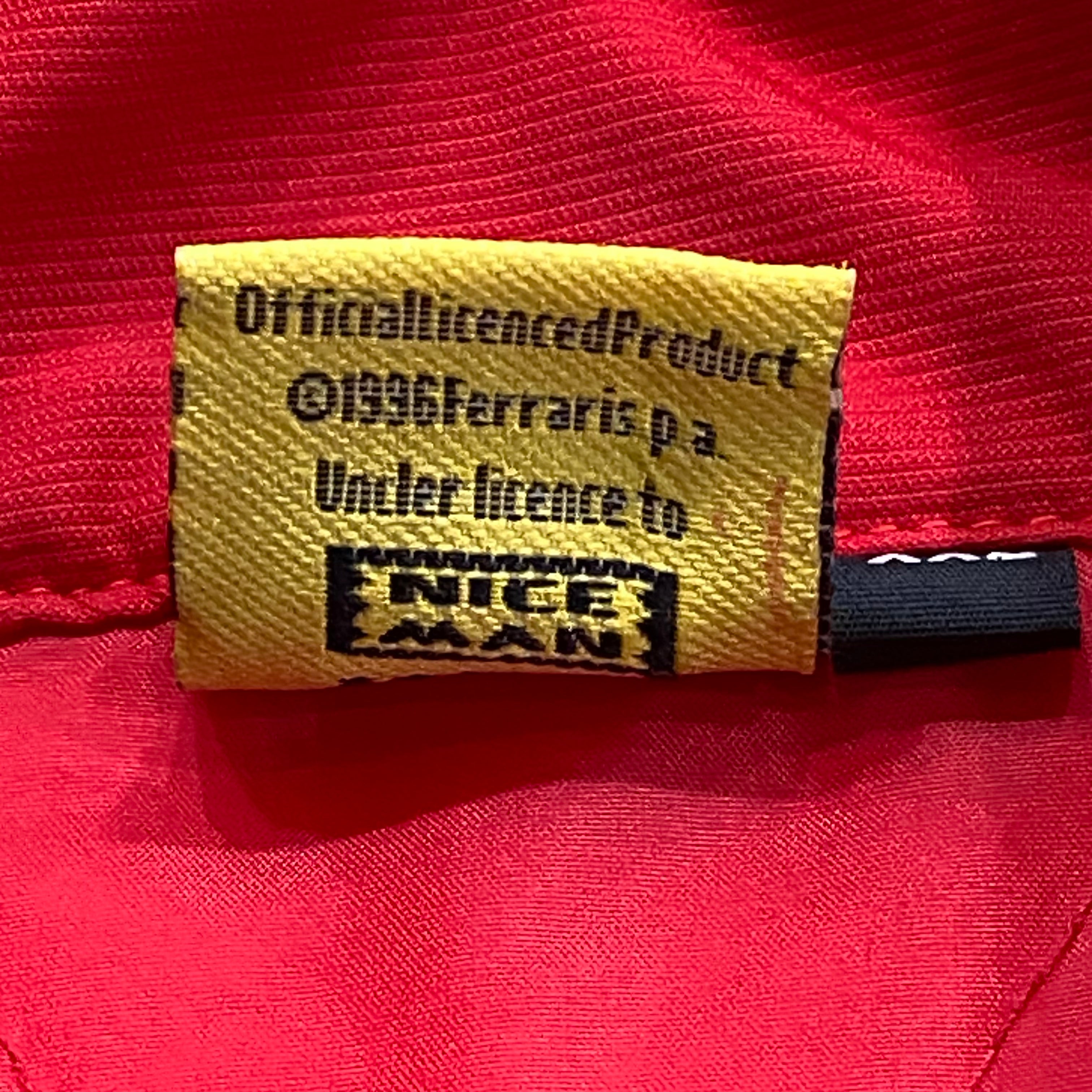 Vintage 1996 Ferrari Nice Man Sports Quilted Lined Shell Racing Jacket XXL