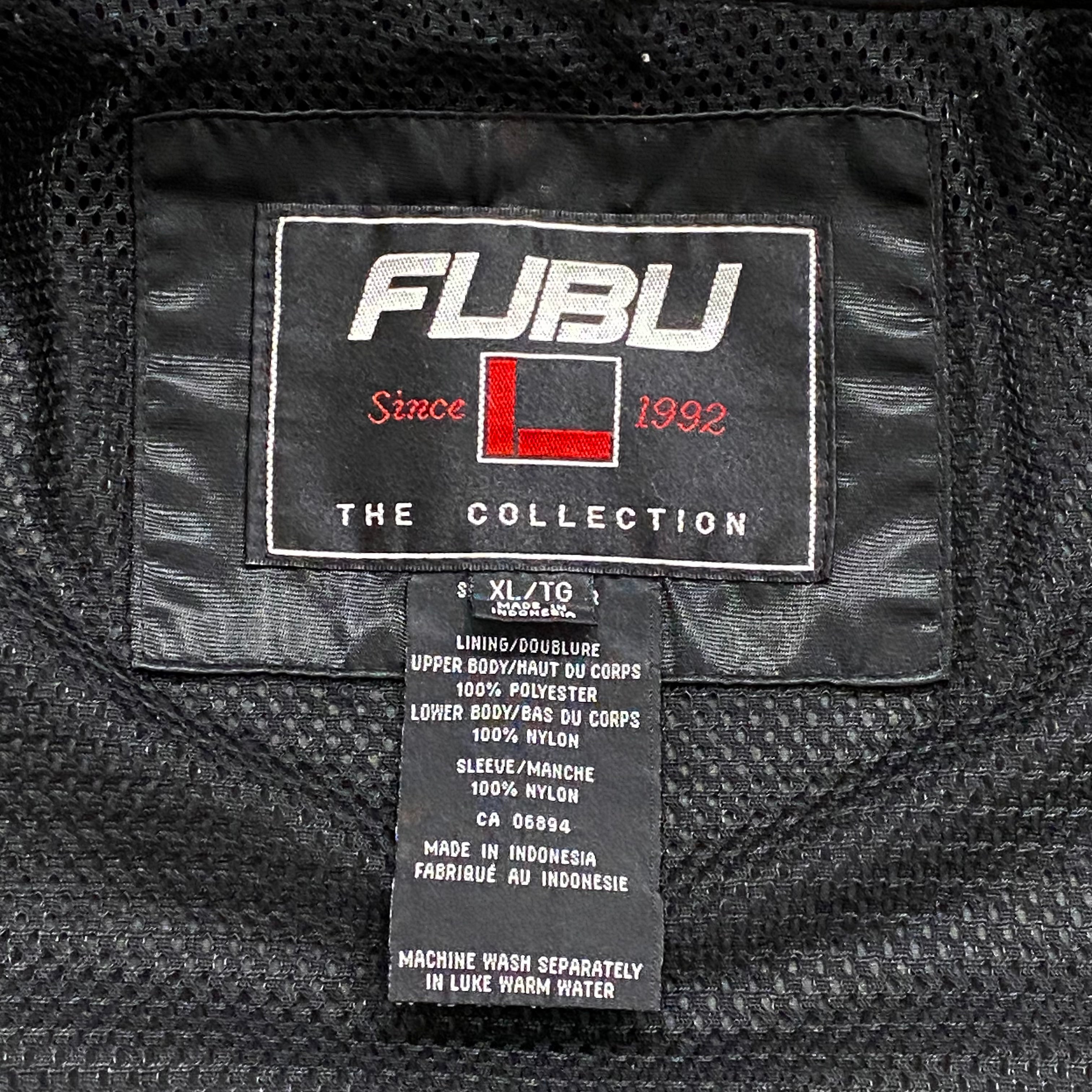 Vintage Fubu Satin Snap Coach Jacket XL