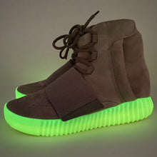 Load image into Gallery viewer, Adidas Yeezy Boost 750 Light Grey, Gum, Glow in the Dark BB1840 Kanye West Sneakers Men’s 7 US
