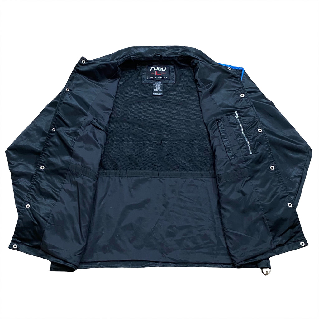 Vintage Fubu Satin Snap Coach Jacket XL