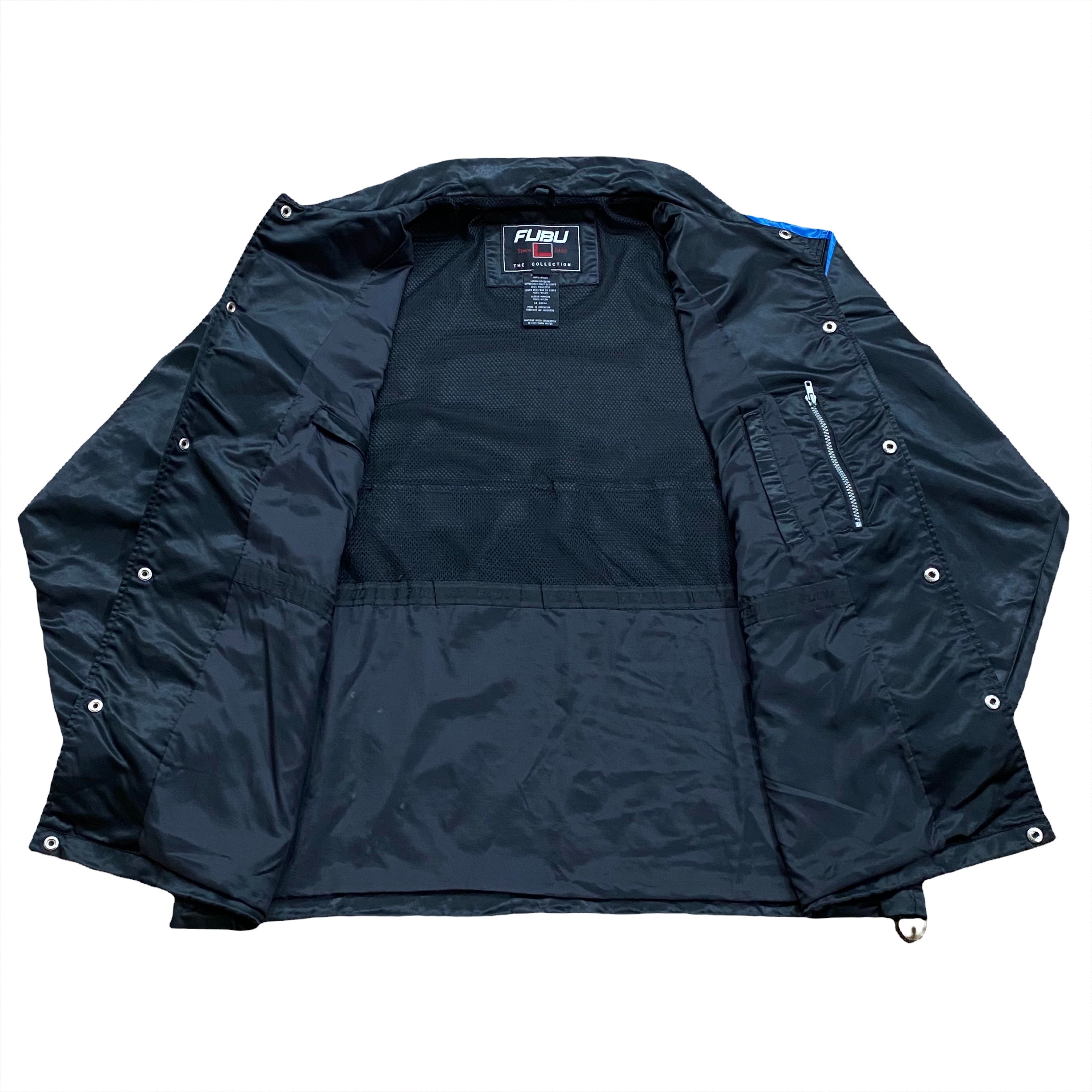 Vintage Fubu Satin Snap Coach Jacket XL