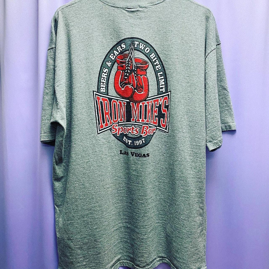 Vintage 1997 Iron Mike’s Sports Bar Mike Tyson / Holyfield Parody T-Shirt XL