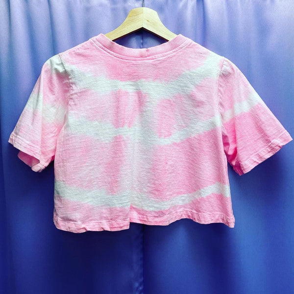 Vintage 90’s Ever Blue Hawaii Tie-Dye Crop Top T-Shirt Women’s Medium