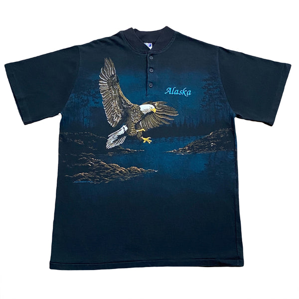 Vintage 1992 Art Unlimited Sportswear Alaska Eagle Double Sided T-Shirt Medium