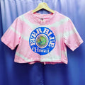 Vintage 90’s Ever Blue Hawaii Tie-Dye Crop Top T-Shirt Women’s Medium