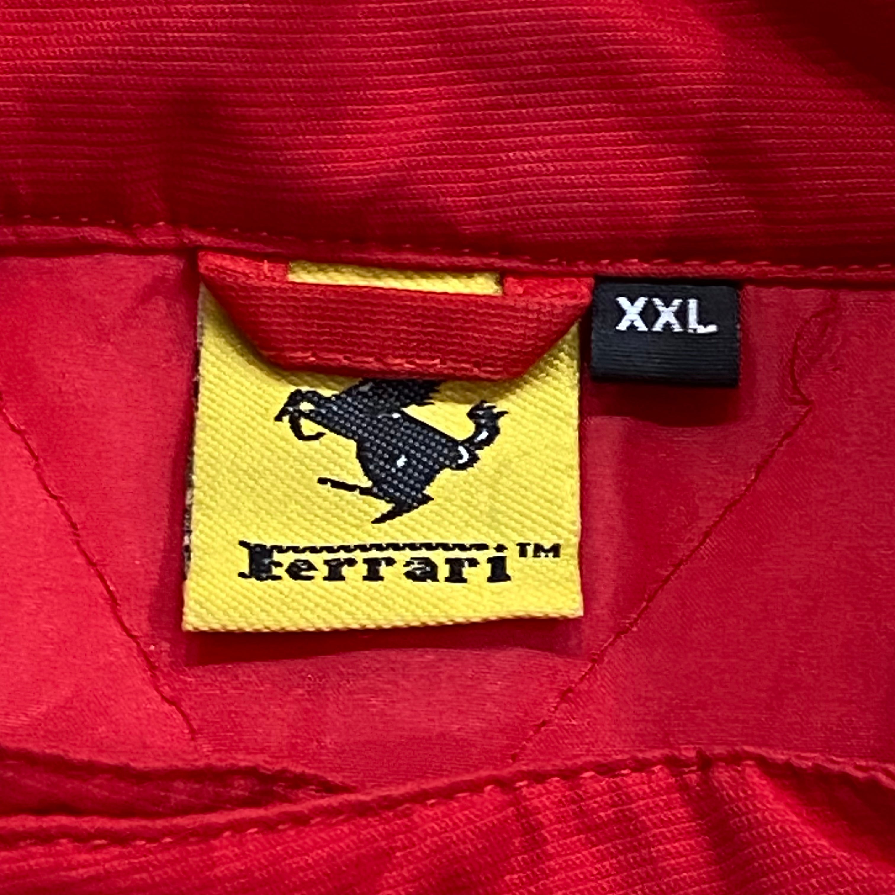 Vintage 1996 Ferrari Nice Man Sports Quilted Lined Shell Racing Jacket XXL