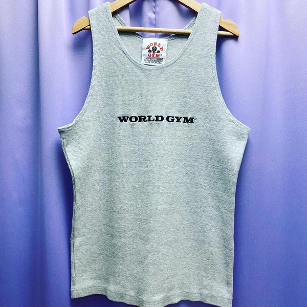 Vintage 90’s World Gym Ribbed Tank Top Women’s Large