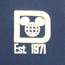 Load image into Gallery viewer, Walt Disney World Navy Puffy Print Spellout Spirit Jersey Long Sleeve Shirt Medium
