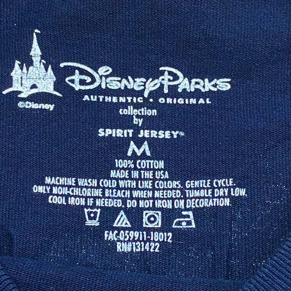 Walt Disney World Navy Puffy Print Spellout Spirit Jersey Long Sleeve Shirt Medium
