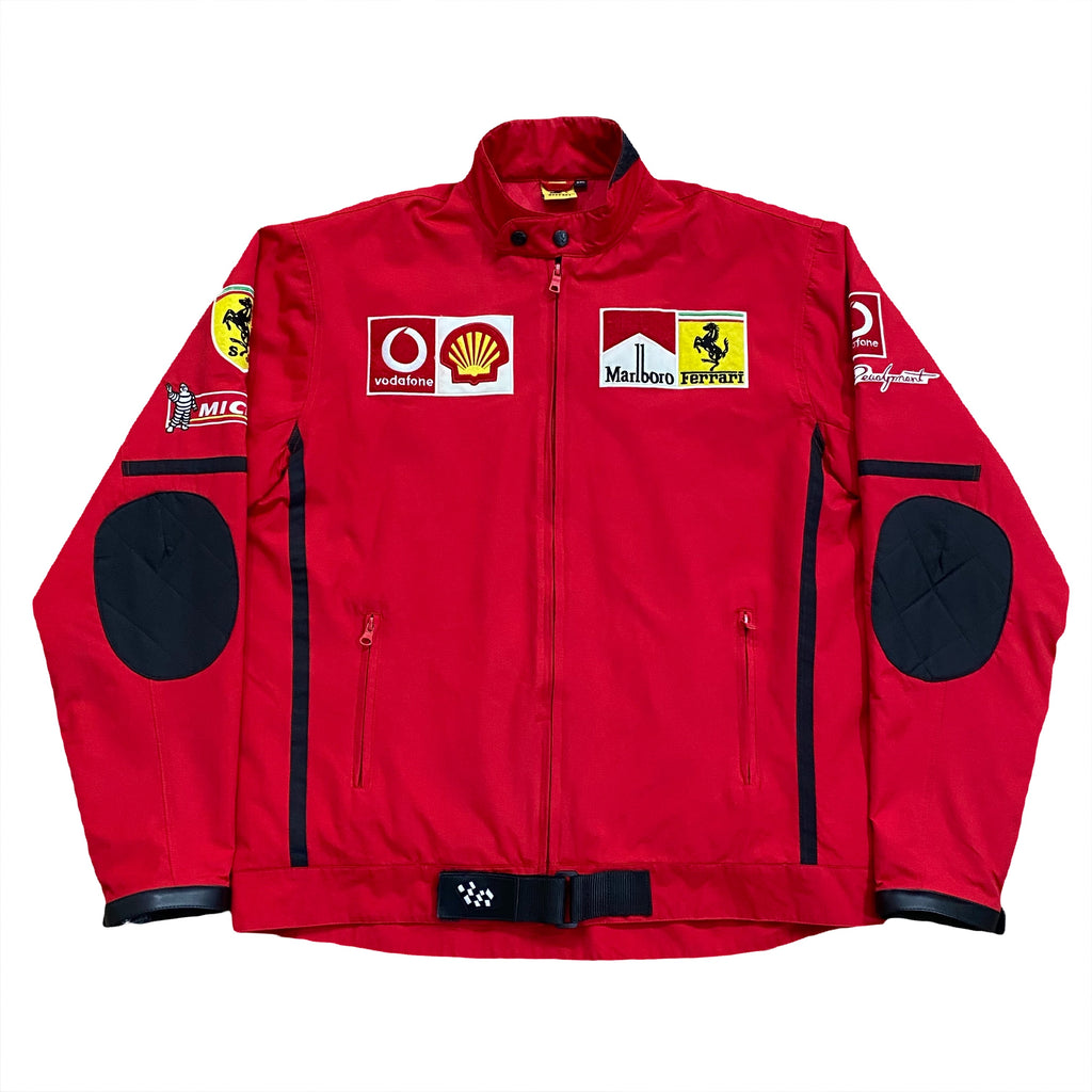 Vintage 1996 Ferrari Nice Man Sports Quilted Lined Shell Racing Jacket XXL