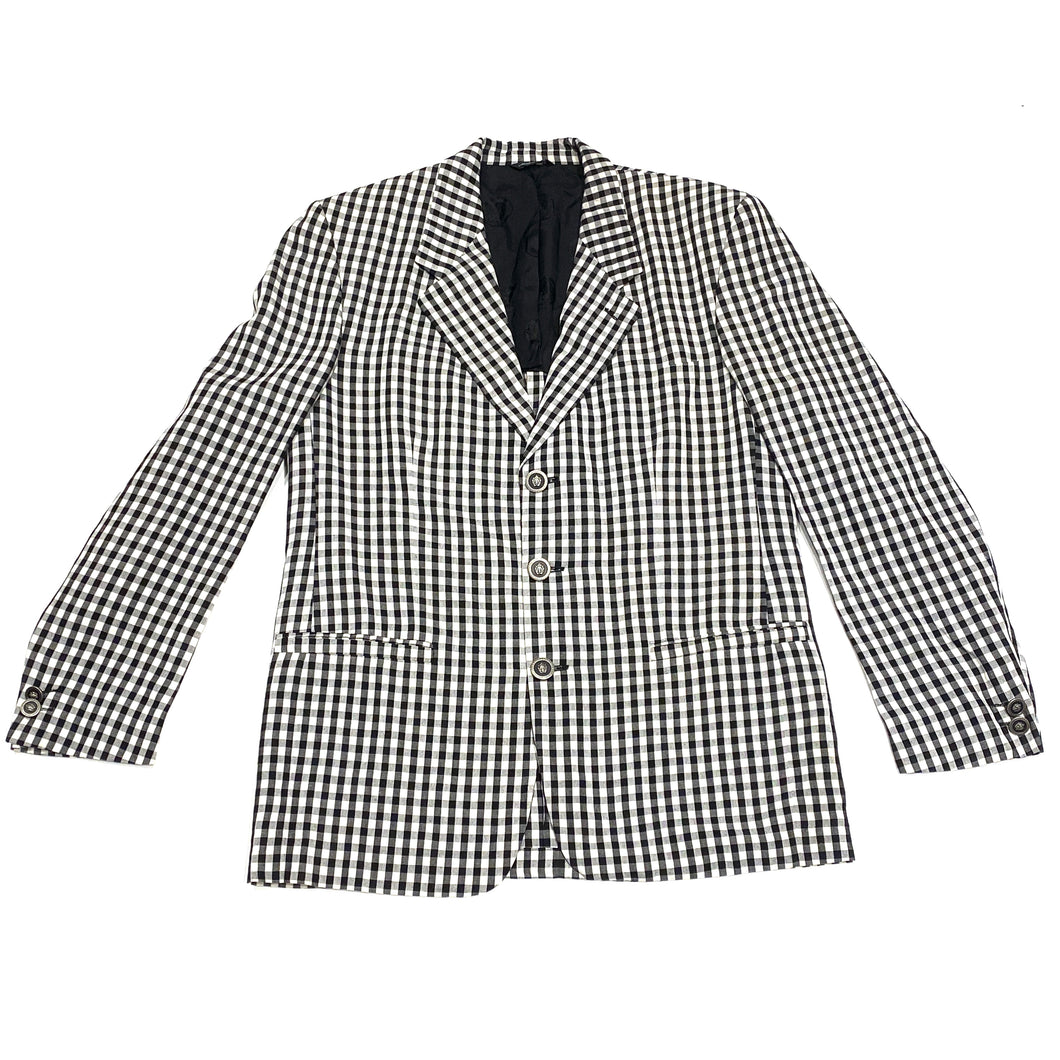 Versace Versus Black & White Plaid Blazer Jacket Mens 50