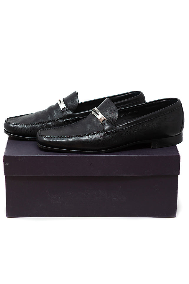 Prada Nero 2D 2121 Grain Calf Shoes Size 9.5 Mens with Box