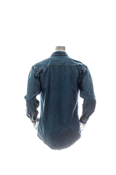 Vintage 90's Levi's Denim Long Sleeve Button Up Shirt Mens Small