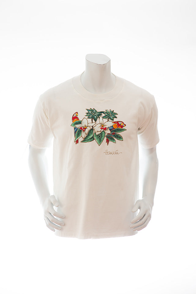 Vintage 90's Hawaii Parrots Single Stitch T-Shirt Womens Large