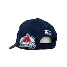 Load image into Gallery viewer, Rear view of Vintage 90&#39;s Starter Colorado Avalanche Strapback Hat
