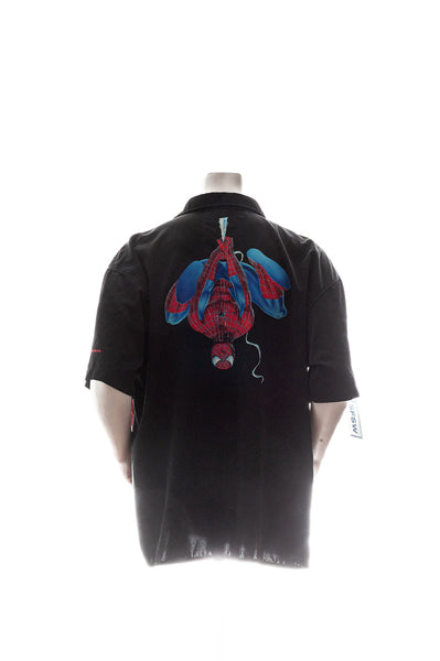 Marvel Spider-Man 2002 All Over Print Button Up Shirt Mens XL