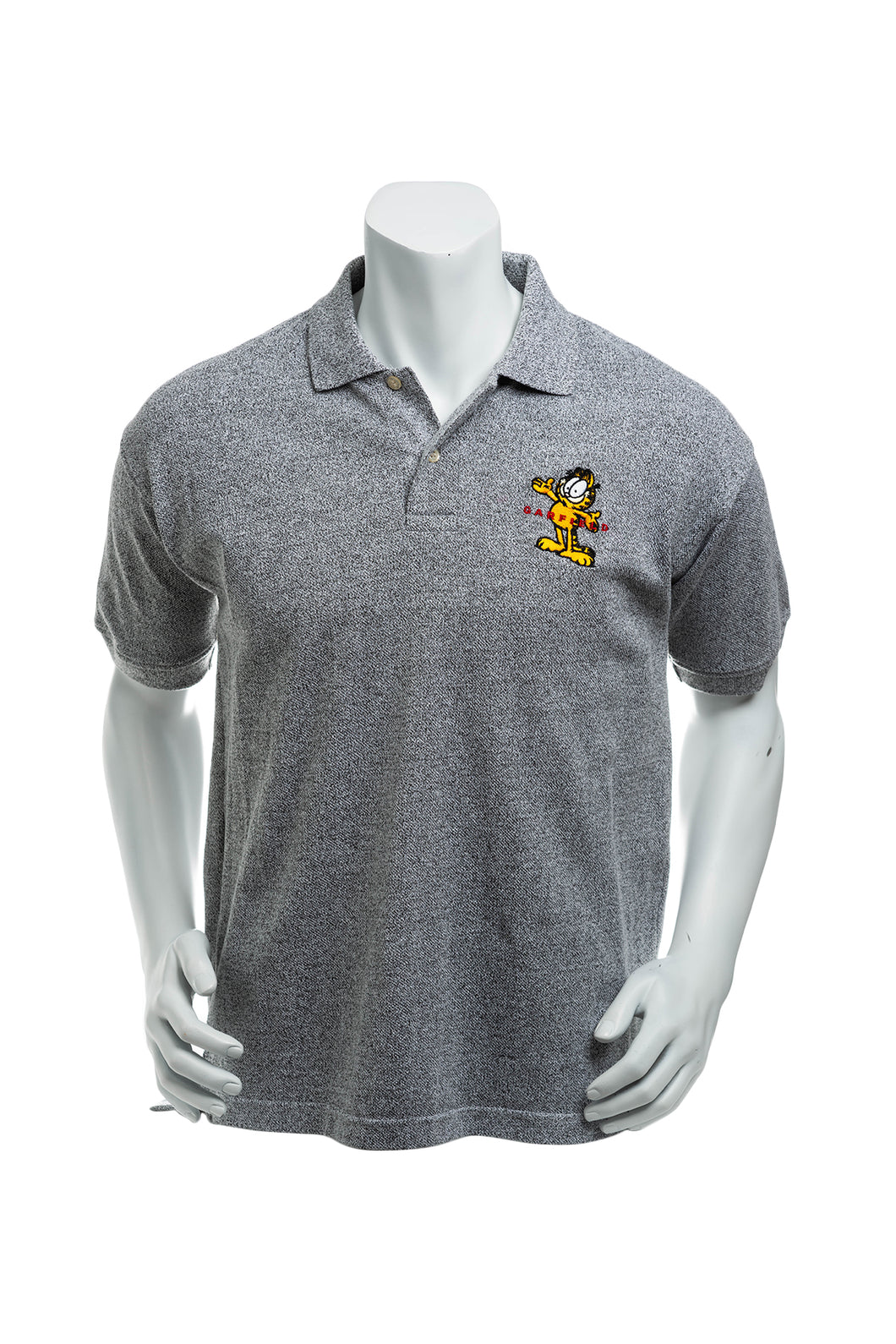 Vintage 90's Garfield Embroidered Polo Shirt Men's Medium