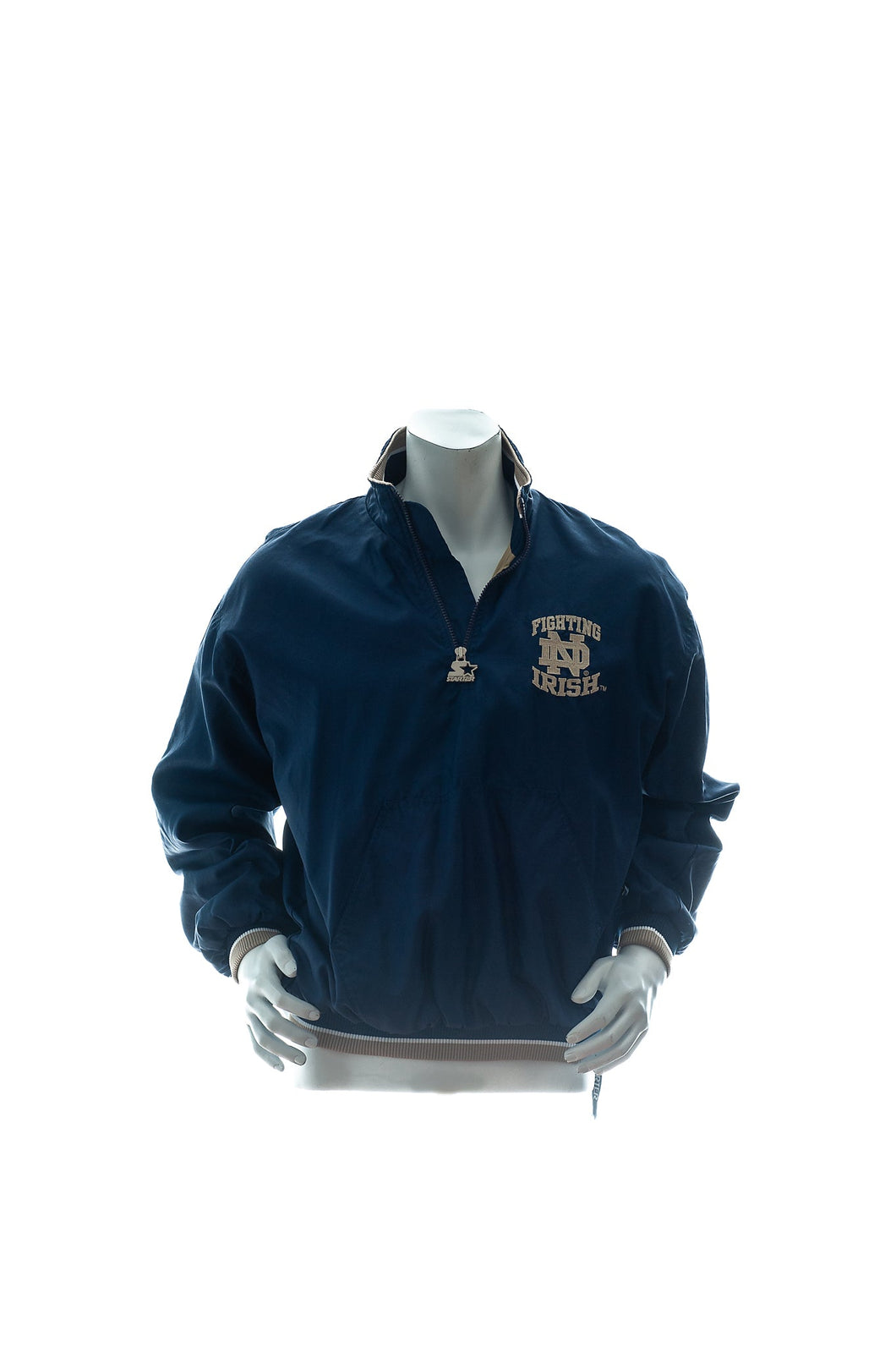 Vintage 90's Starter NCAA Notre Dame Fighting Irish Pullover Windbreaker Jacket Mens Medium