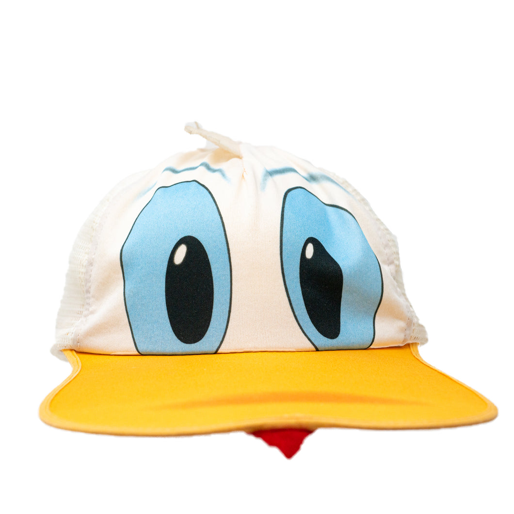 Front view of Vintage 90's Disney Donald Duck Big Bill Snapback Hat