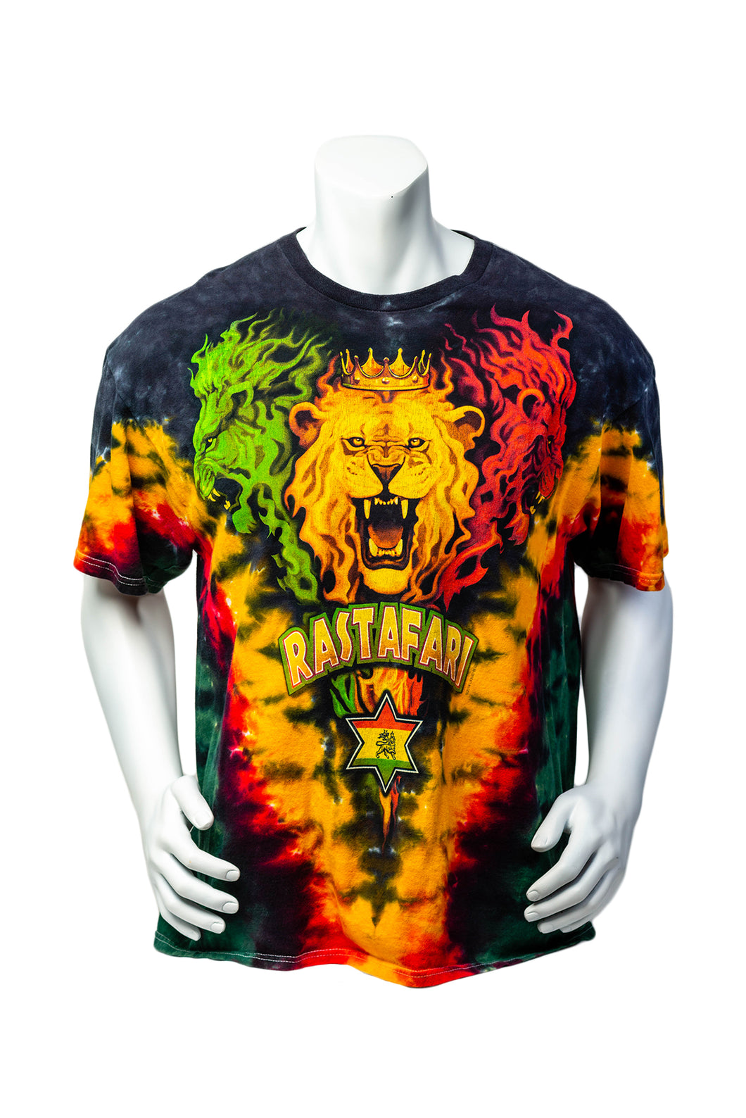 2014 Liquid Blue Rastafari Lions Tie-DYe T-Shirt Men's XL