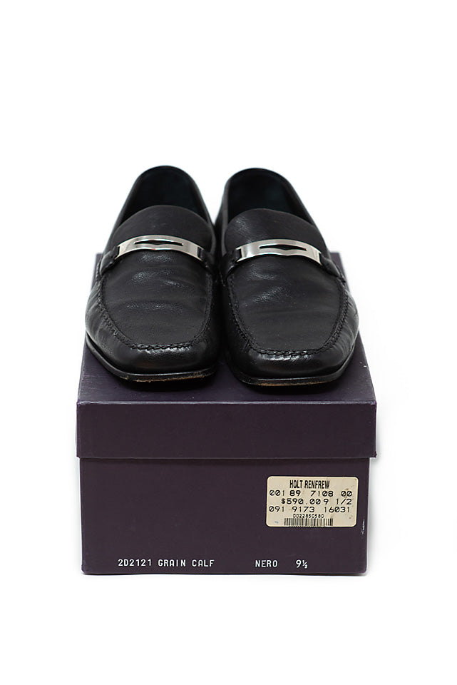 Prada Nero 2D 2121 Grain Calf Shoes Size 9.5 Mens with Box
