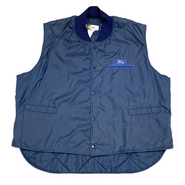 Vintage 80's Ford Motorsports Embroidered Vest Mens XL